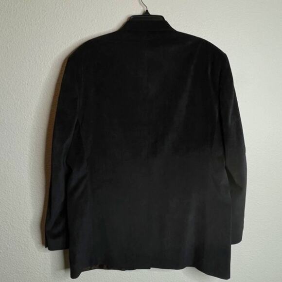 Chaps Men's 46L Black Corduroy Blazer Sport Coat Suit Jacket - Picture 2 of 11